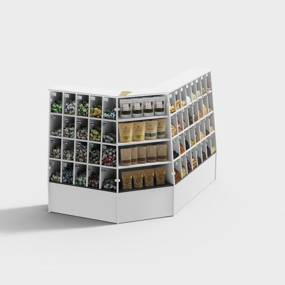 Stylish Retail Display Cabinet 3D model