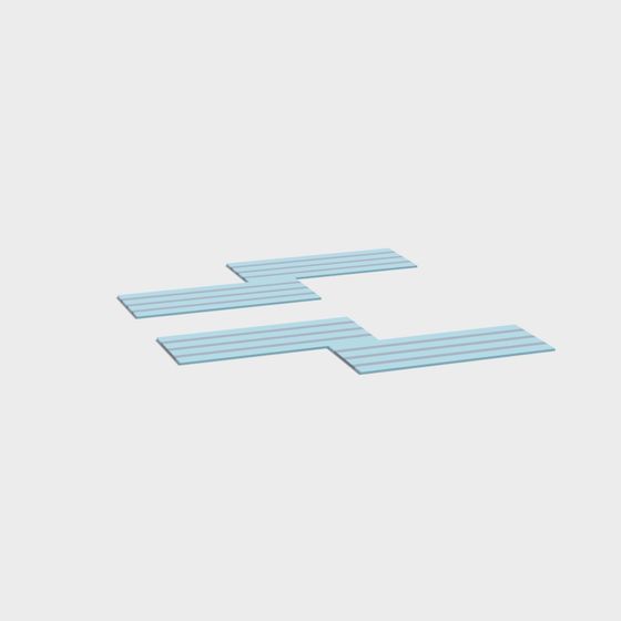 Sea Wave Puzzle Low-Poly 3D model