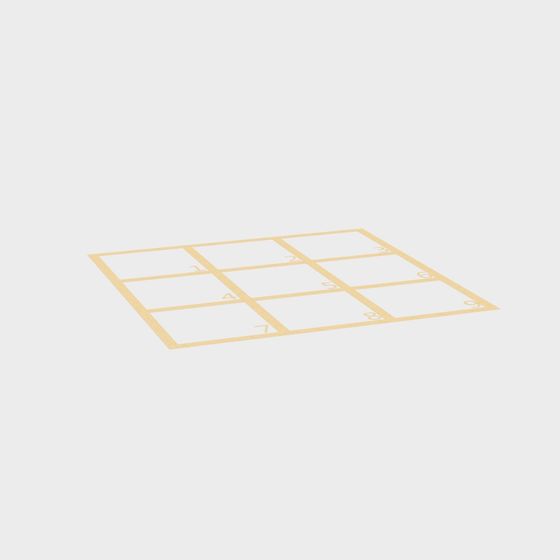 Low-Polygon Grid Block 3D model for Designers