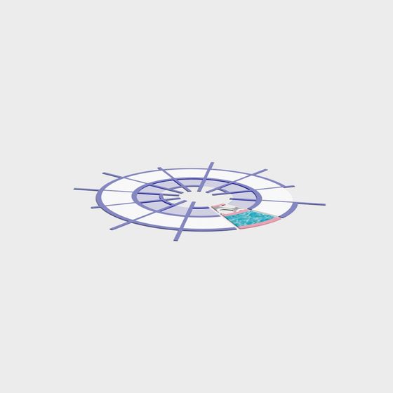 Future Eye 3D model with Low Poly Design