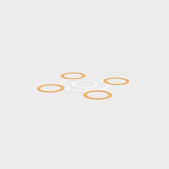 Suspended Ring Low-Poly 3D model