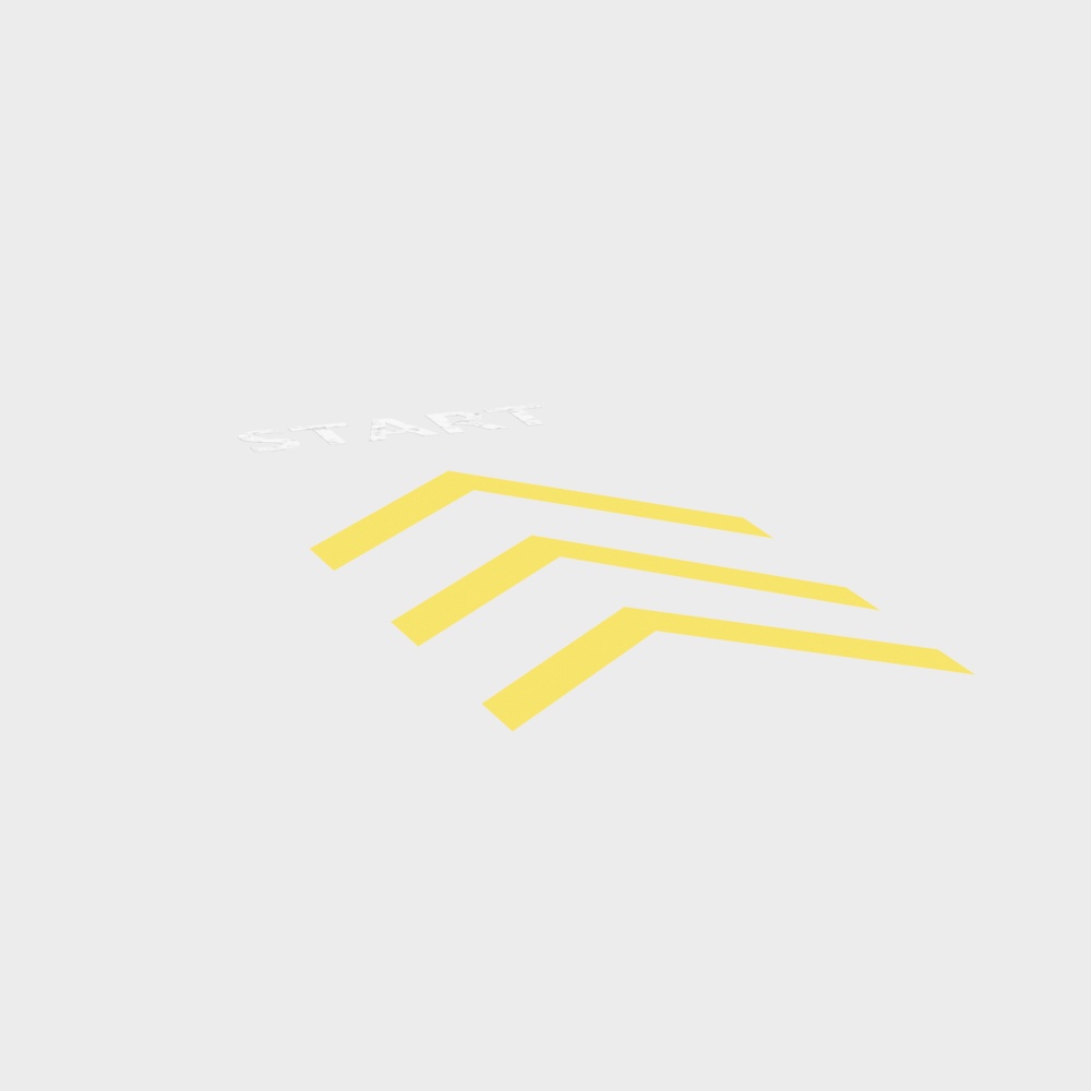 Start Arrow 3D model - Yellow Directional Design