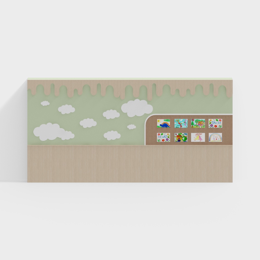 Children's Gallery Wall 3D model for Creative Spaces