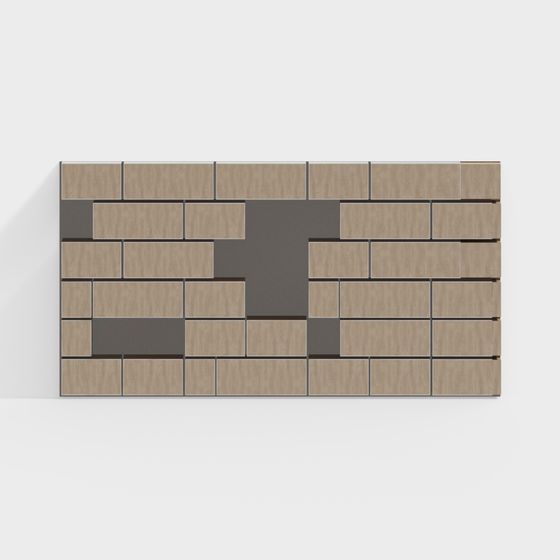 Elegant Low-Polygon Brick Wall 3D model for Modern Design