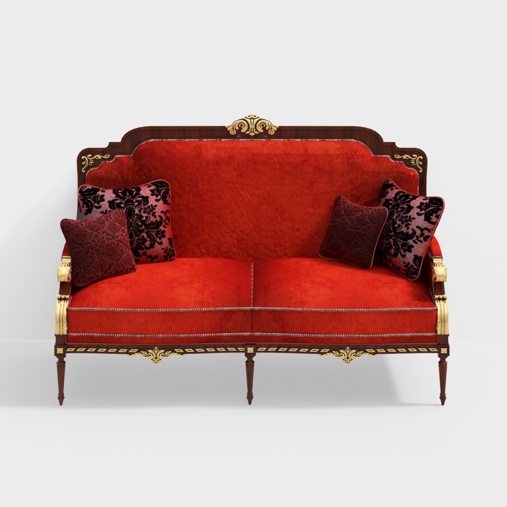 red sofa