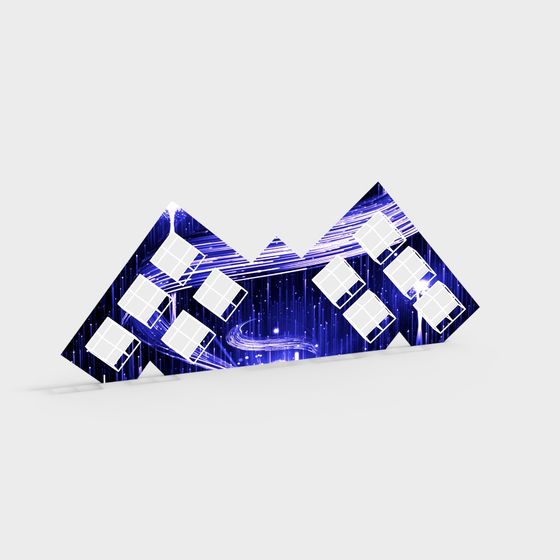 Neon Future City 3D model