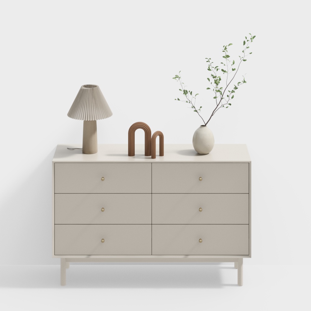 Modern Creamy Chest of Drawers