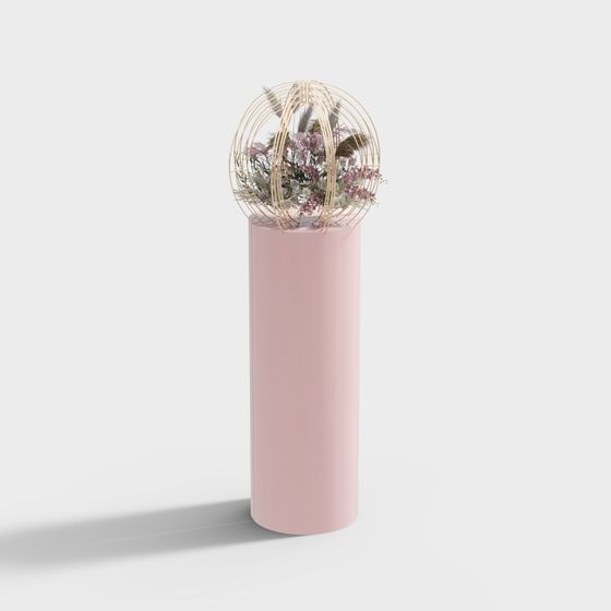 Floral Round Cage 3D model with Natural Elegance
