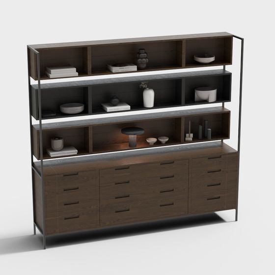 Urban Elegance Bookshelf 3D model