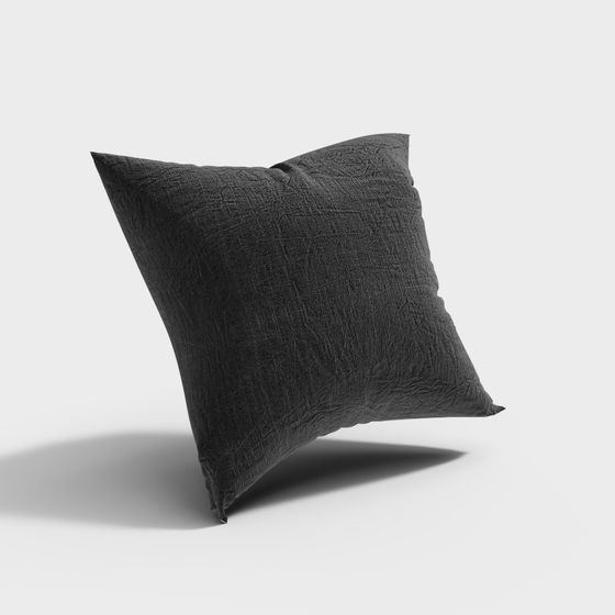 Stylish Urban Black Pillow 3D model for Modern Projects