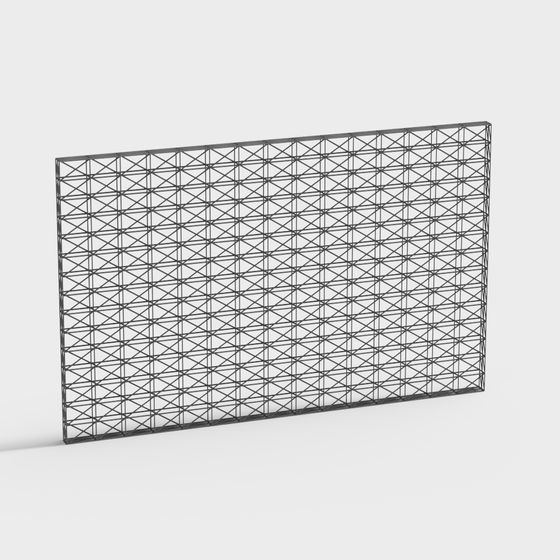 Metal Grid Screen 3D model for Modern Urban Spaces