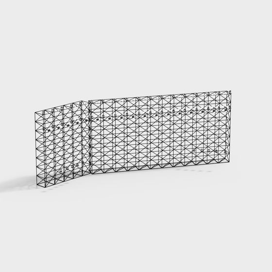 Grid Wall 3D Model for Modern Design Projects