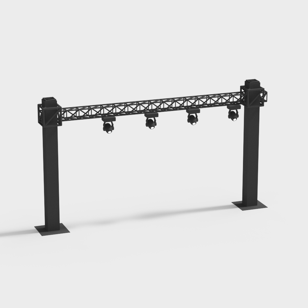 Industrial Stage Lighting Rack 3D model for Creative Projects