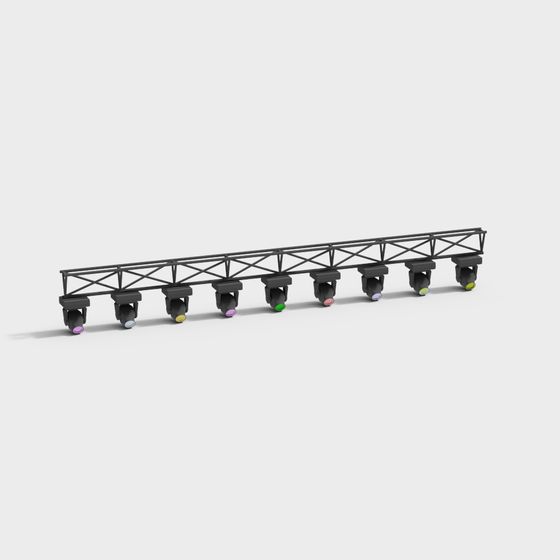 Mobile Stage Lighting Track 3D model