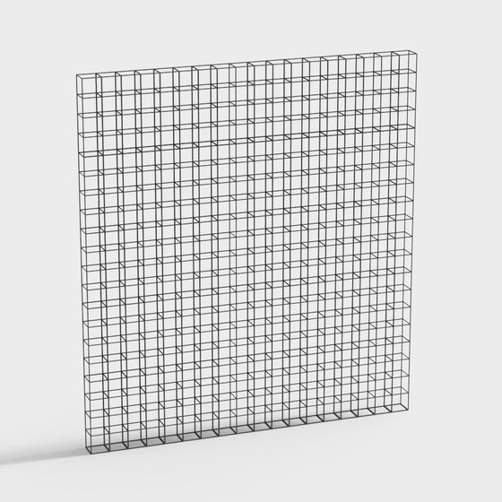 Low-Polygon Grid Screen 3D model