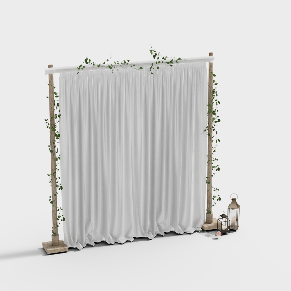 Simple flower gate for lawn wedding