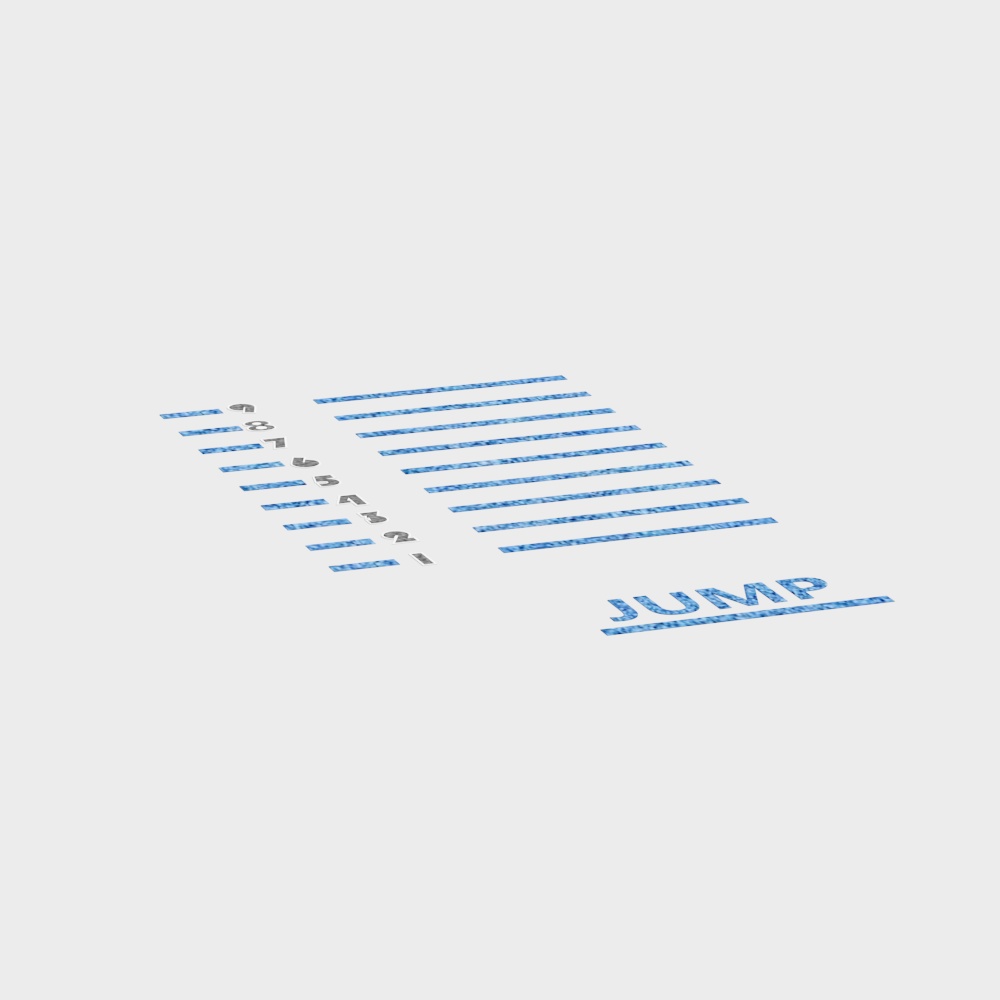 Sports field long jump floor sign