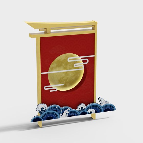 Moonlight Waves 3D model for Elegant Spaces