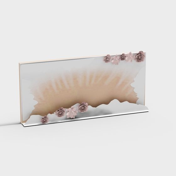 Floral Reflection 3D Model for Creative Use