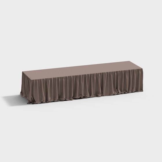 Elegant Low-Poly Tablecloth 3D model
