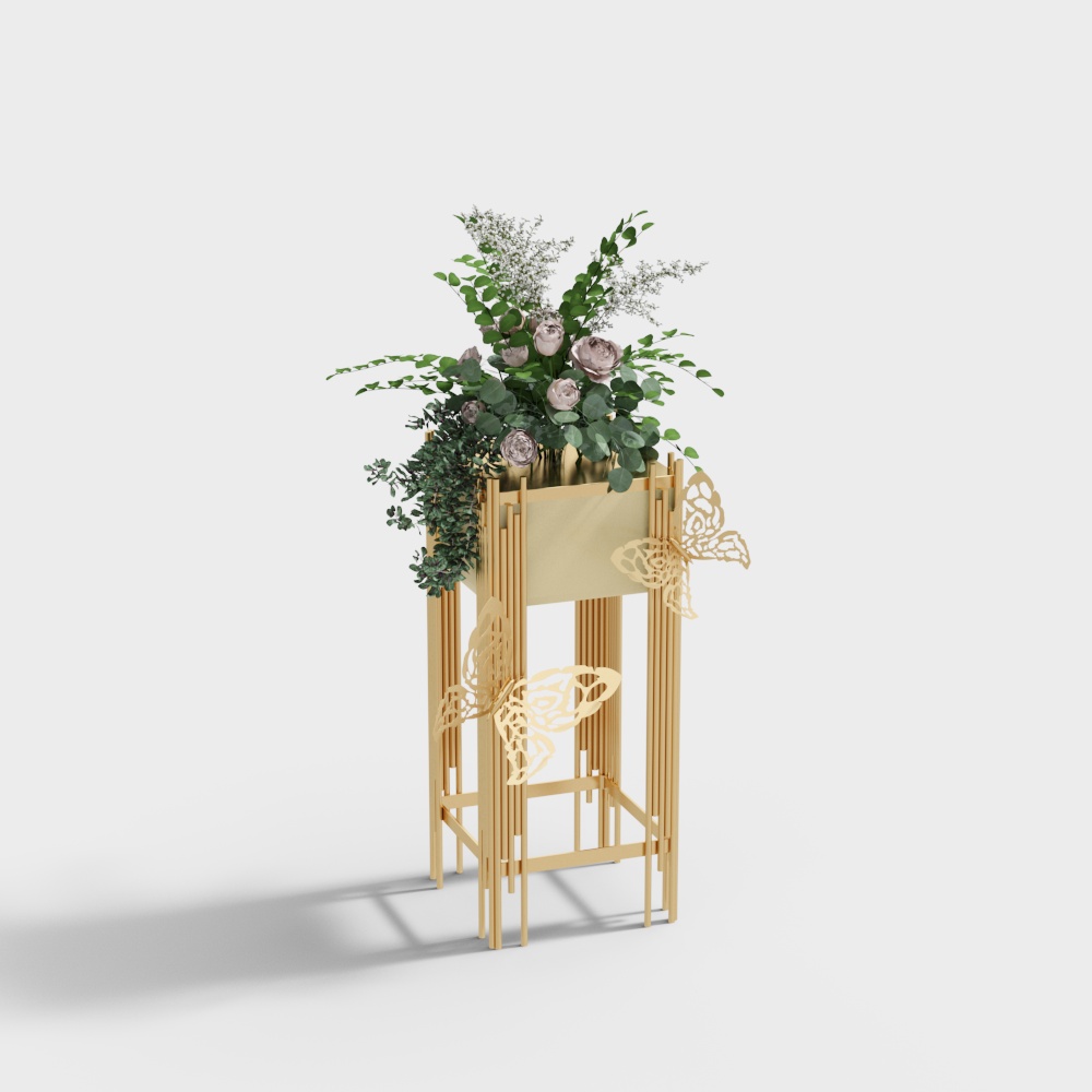 outdoor wedding flower column