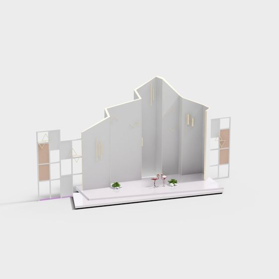 Stylish Minimalist Garden Pavilion 3D model