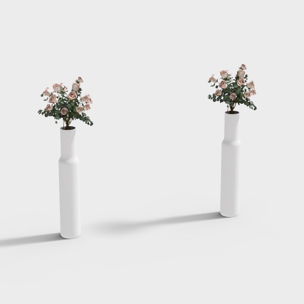 outdoor wedding flower column