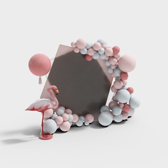Dreamy Balloon Arch 3D model