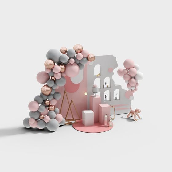 Charming Party Arch 3D model for Celebrations