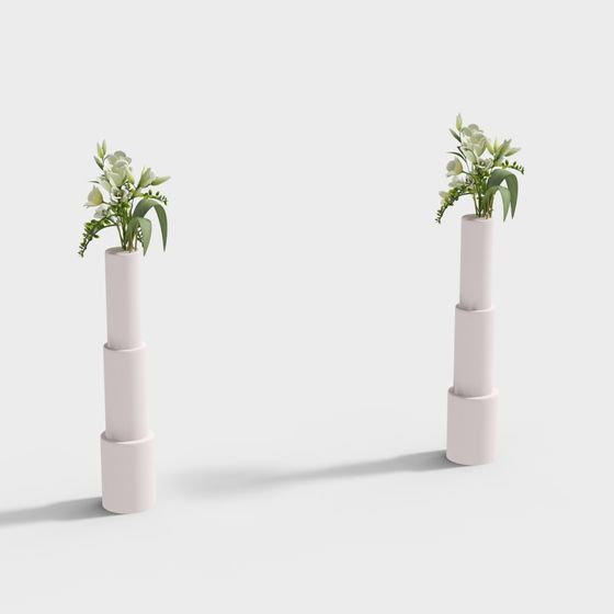 Stacked Column Vase 3D Model