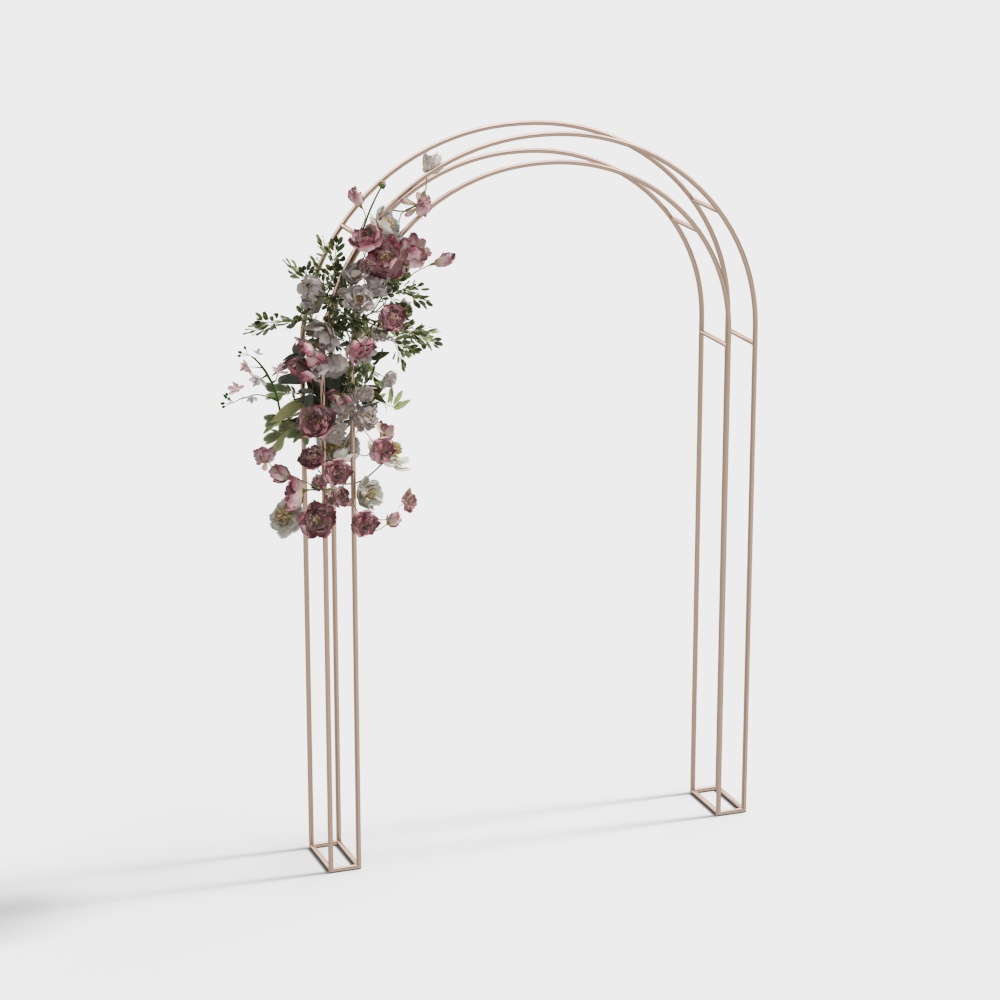 lawn wedding flower gate