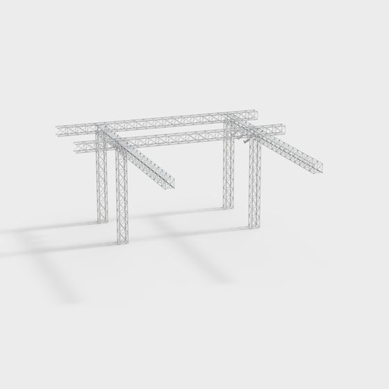Industrial Metal Framework 3D model