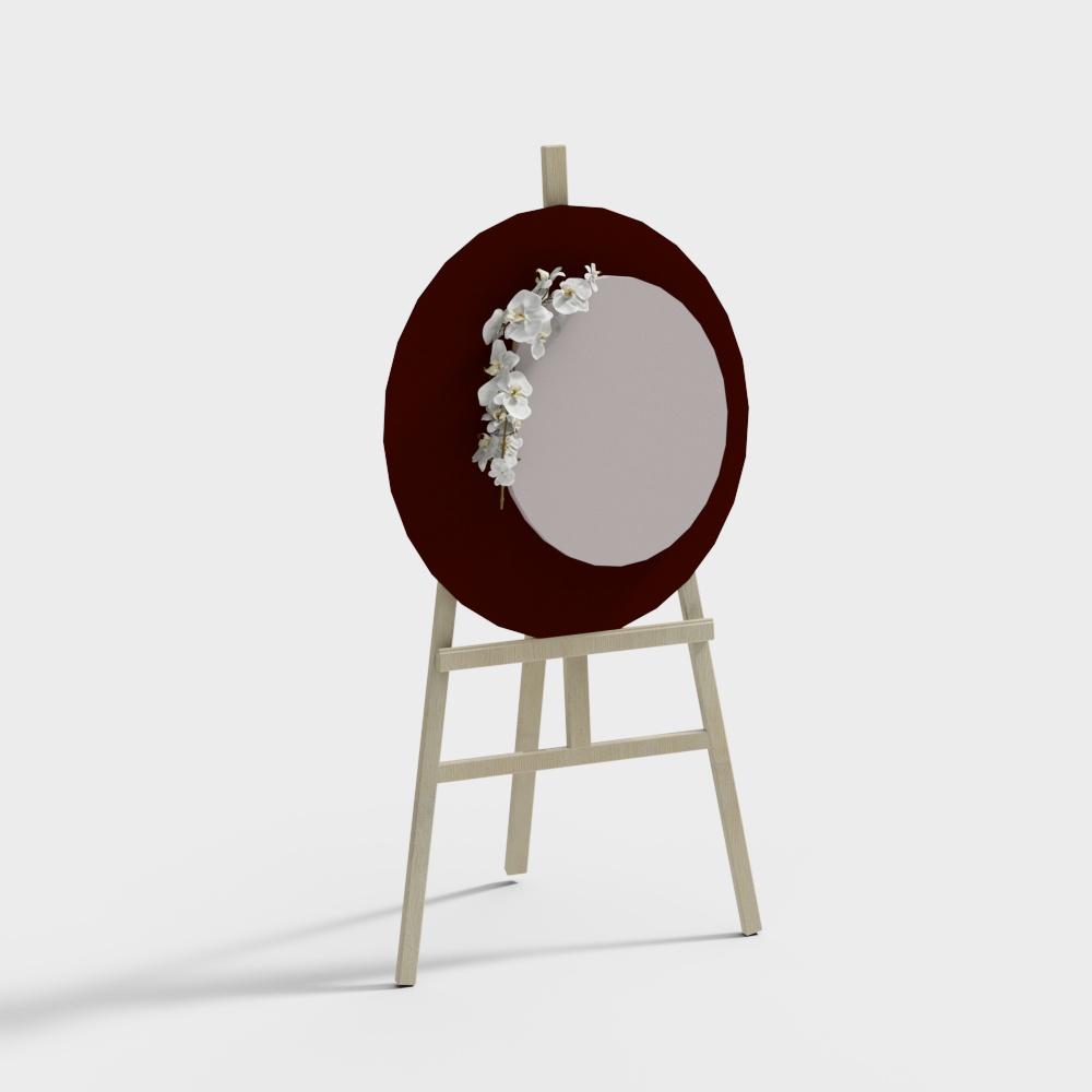 Elegant Low-Poly Art Easel 3D model