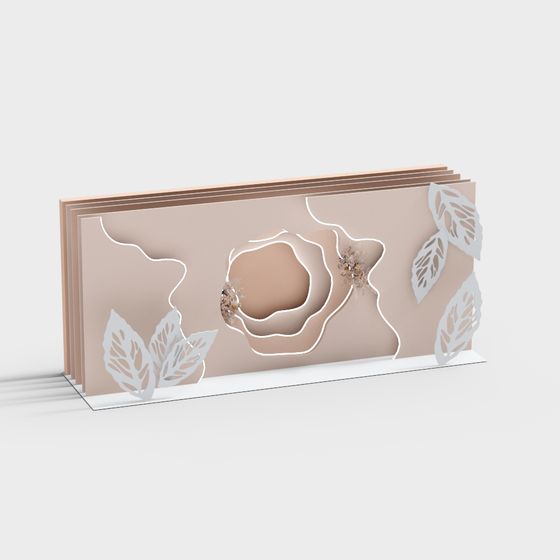 Elegant Low-Poly Nature-Inspired 3D Model