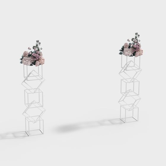 Geometric Flower Stand 3D model