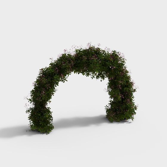 Garden Arch 3D model with Lush Details