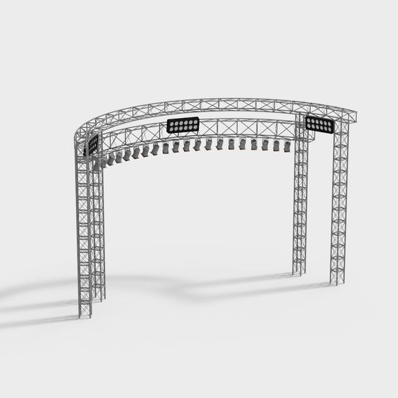 Curved Arch Stage 3D model