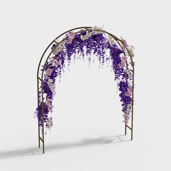 Porte florale moderne de mariage en extérieur