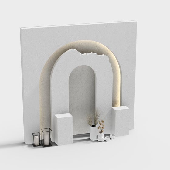 Elegant Arch 3D model with Artful Simplicity