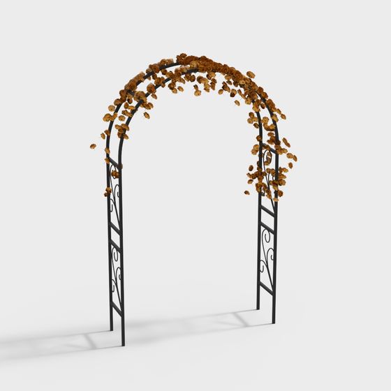 Golden Wreath Archway 3D model