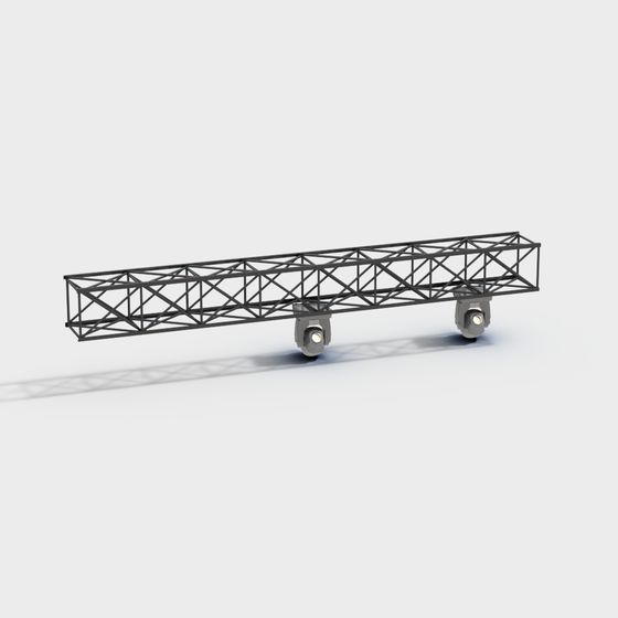 Industrial Truss Bridge 3D model