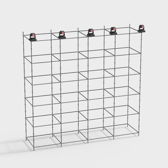 Futuristic Metal Frame 3D Model