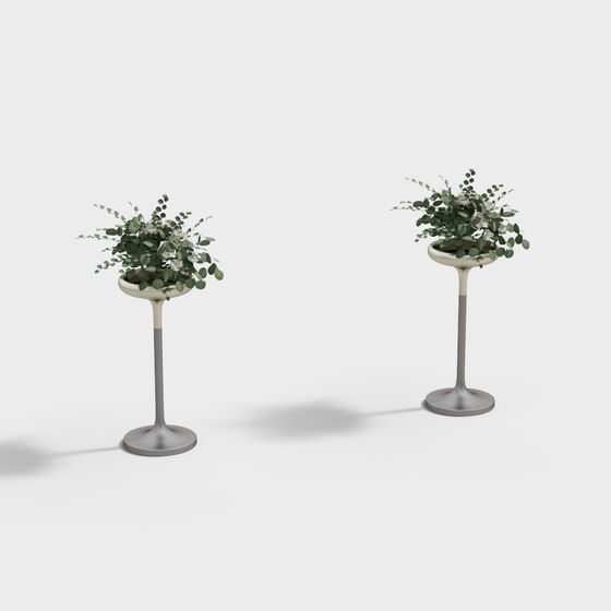 Elegant Flower Stand 3D model for Modern Spaces