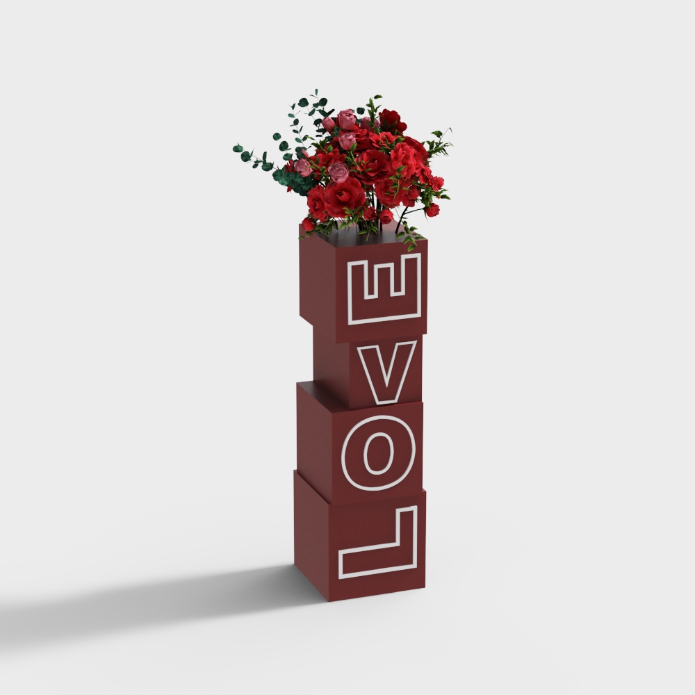 lawn wedding flower column