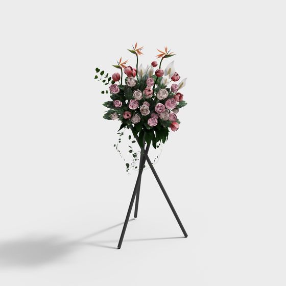 Romantic Bouquet Low-Poly 3D model