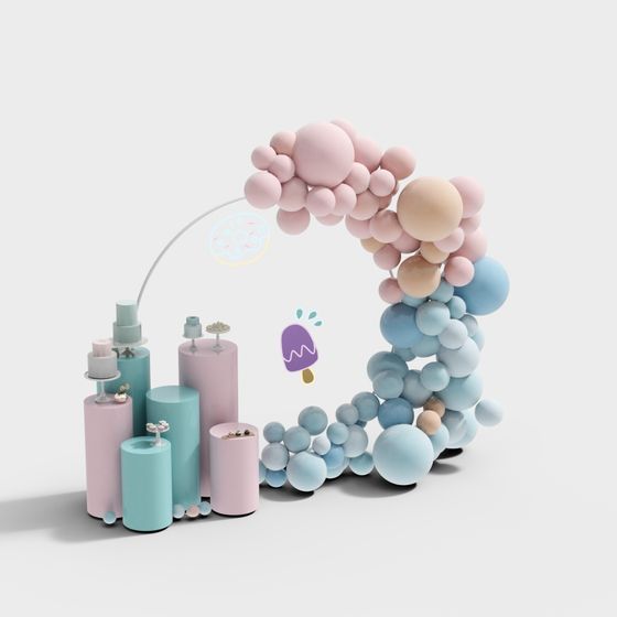 Colorful Candy World 3D model