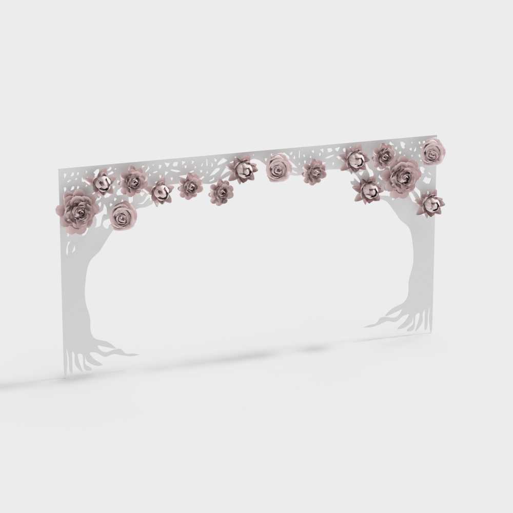 Décoration de porte florale pour mariage en extérieur