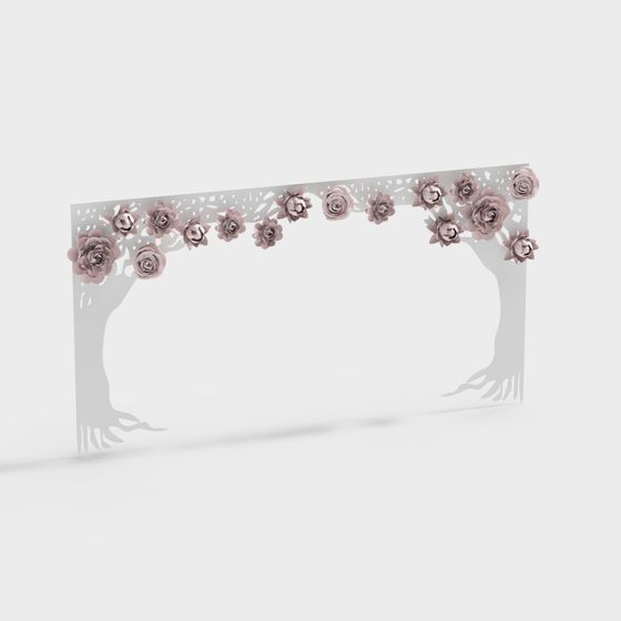 Décoration de porte florale pour mariage en extérieur