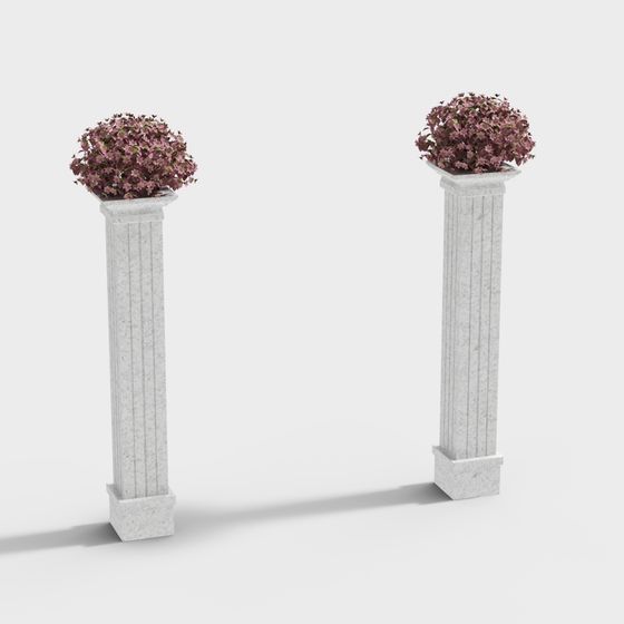 Elegant Roman Column 3D model for Contemporary Design