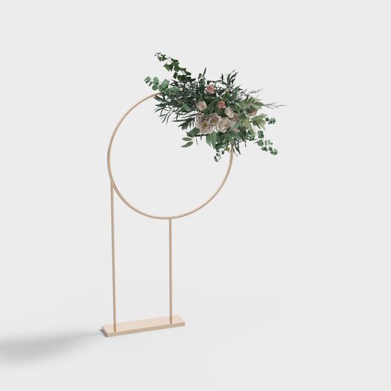 Floral Hoop Stand 3D model